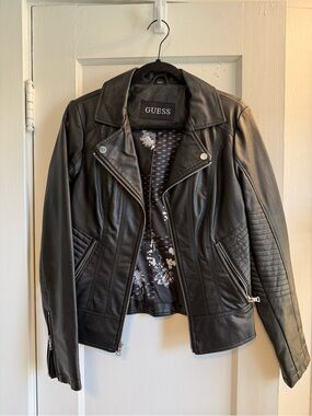 GUESS Black Leather Jacket